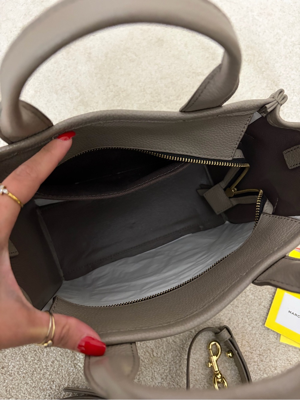 Marc Jacobs Small The Tote Bag in Cement - Picture 5 of 6